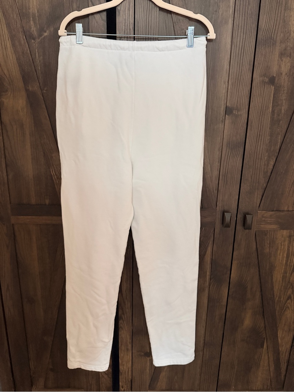 Lauren by Ralph Lauren White Cotton sweatpants with Green Label. size M